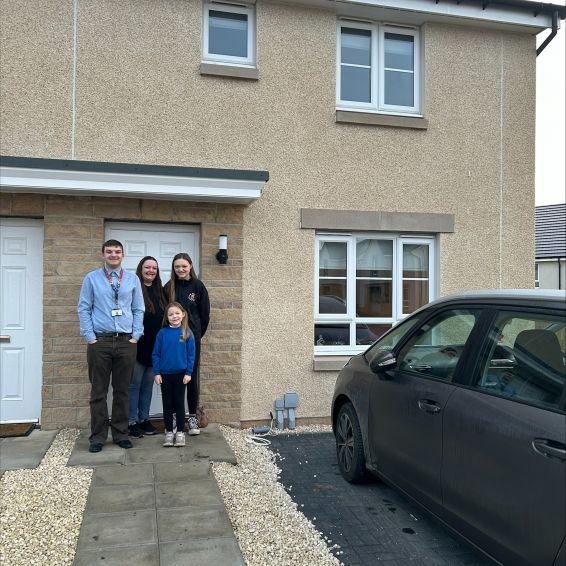 Laura Murphy and her son Stephen, and two daughters Murron and Rhiannon